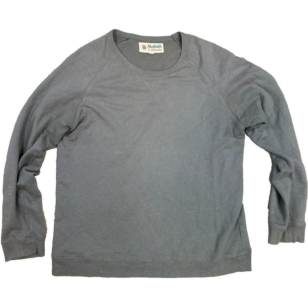 Mollusk CA Terry Sweatshirt Pebbled Gray Lounge Neutral Everyday Light Layer M